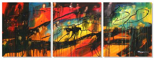 Dafen Oil Painting on canvas abstract -set408